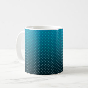 blauer Farbverlauf mit kleinen Tupfen Kaffeetasse