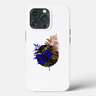 Blauer Farn im schwarzen Kreis Case-Mate iPhone Hülle