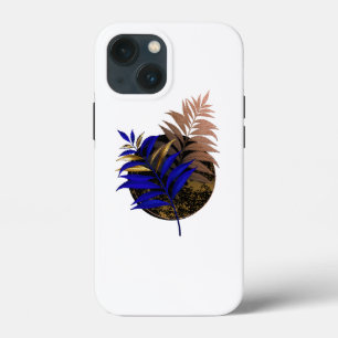 Blauer Farn im schwarzen Kreis Case-Mate iPhone Hülle