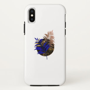 Blauer Farn im schwarzen Kreis Case-Mate iPhone Hülle