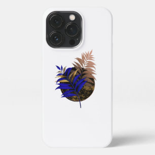 Blauer Farn im schwarzen Kreis iPhone 13 Pro Hülle
