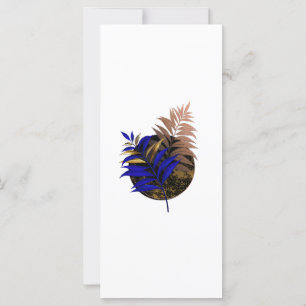 Blauer Farn im schwarzen Kreis Karte