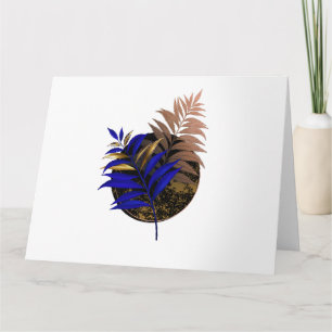 Blauer Farn im schwarzen Kreis Karte