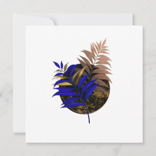 Blauer Farn im schwarzen Kreis Karte
