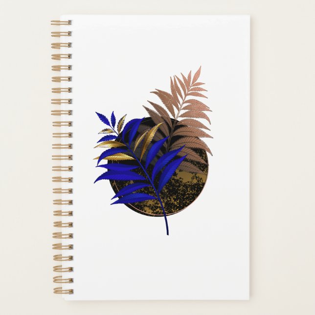 Blauer Farn im schwarzen Kreis Planer (Vorderseite)