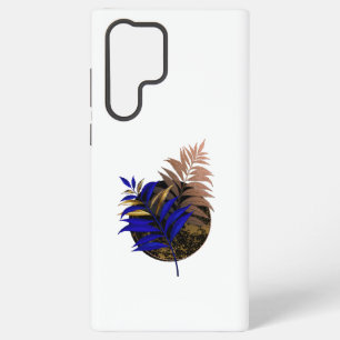 Blauer Farn im schwarzen Kreis Samsung Galaxy Hülle