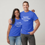 Blauer Feldausflugsbegleiter T-Shirt<br><div class="desc">Personalisieren Sie Ihre eigenen T - Shirt für Vorschulen,  Grundschulen oder Schulaufenthalte mit Ihrer Schulfarbe blau für Feldausflüge und andere Schulveranstaltungen mit Elternehrenamtern wie Track und Field Day.</div>