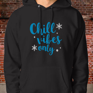 Blauer, fett gewachsener "Chill vibes only" mit Sc Hoodie