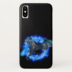 Blauer Feuerdrache Flammen Fantasy Case-Mate iPhone Hülle