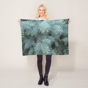 Blauer Fichtenleder Fleecedecke