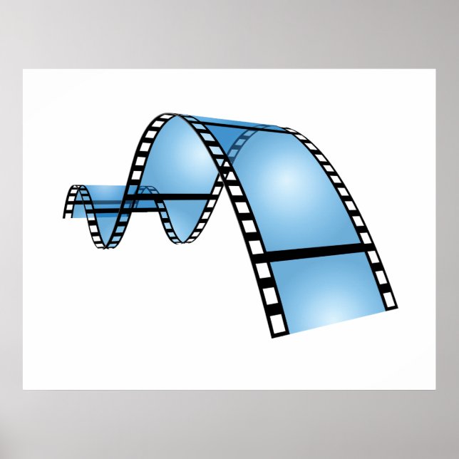 Blauer Filmstreifen Poster (Vorne)