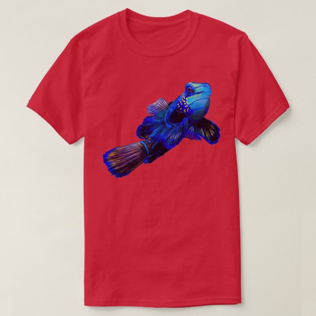Blauer Fisch 10 T-Shirt (Design vorne)