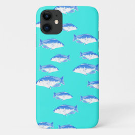 Blauer Fisch auf Türkis Case-Mate iPhone Hülle