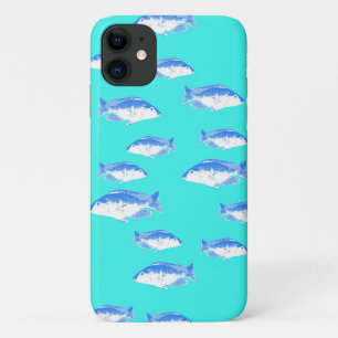Blauer Fisch auf Türkis Case-Mate iPhone Hülle