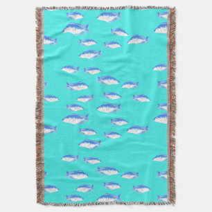 Blauer Fisch auf Türkis Decke