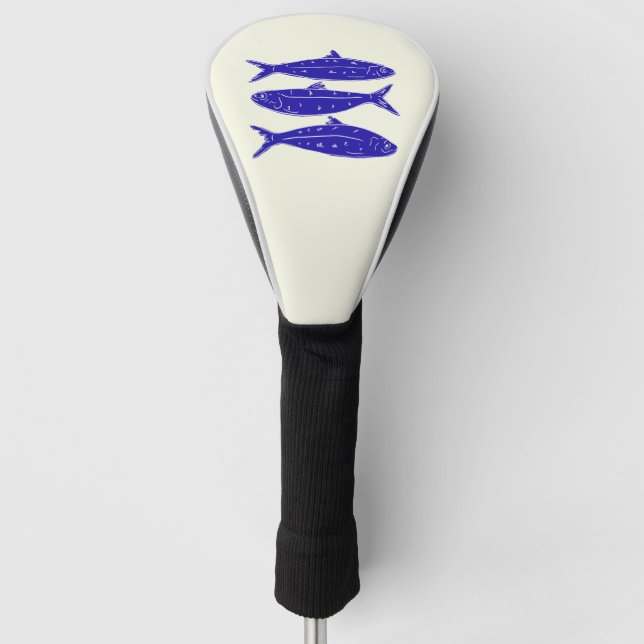 Blauer Fisch Italien inspiriert Golf Headcover (Vorderseite)