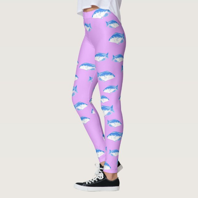 Blauer Fisch Leggings (Links)