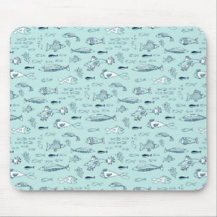 Blauer Fisch Mousepad