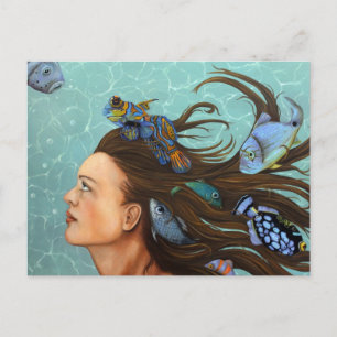 Blauer Fisch Postkarte