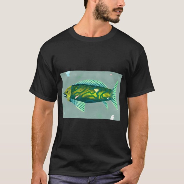 Blauer Fisch T-Shirt (Vorderseite)