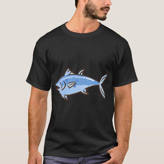 Blauer Fisch T-Shirt (Vorderseite)