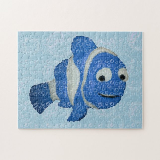 Blauer Fischpuzzle (Horizontal)