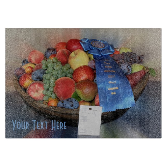 Blauer Flachbildschirm - Country Fair Fruit Displa Schneidebrett (Vorderseite)
