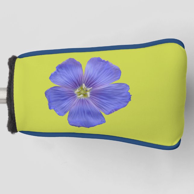 Blauer Flachs #1 Golf Headcover (Vorderseite)