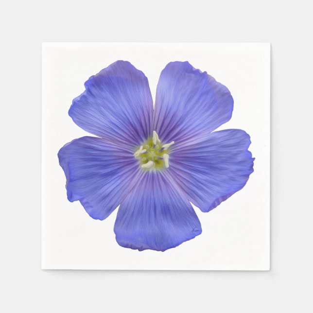 Blauer Flachs #1 Serviette (Vorderseite)