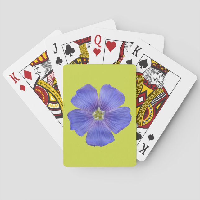 Blauer Flachs #1 Spielkarten (Rückseite)
