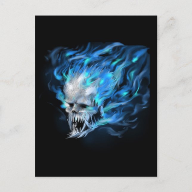 Blauer Flammenskanal Postkarte (Vorderseite)
