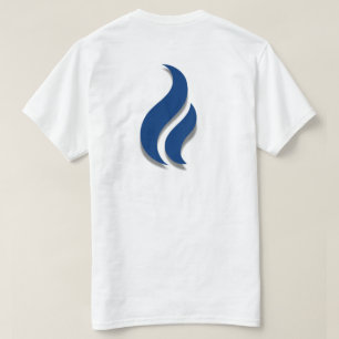 Blauer Flammenstrahl behalten T-Shirt