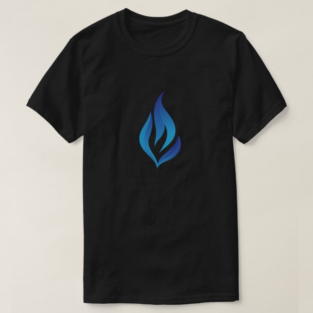 Blauer Flammenstrahl behalten T-Shirt (Design vorne)