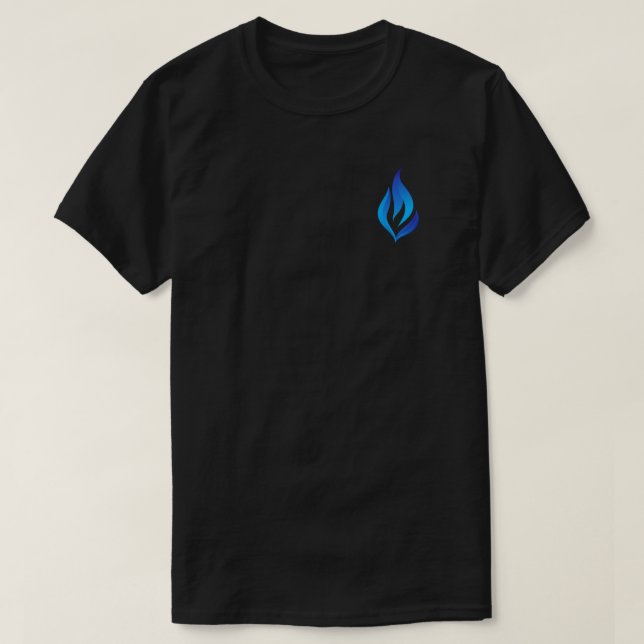 Blauer Flammenstrahl behalten T-Shirt (Design vorne)