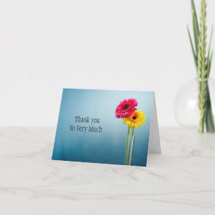 Blauer Fleck Danke Karte mit Blume