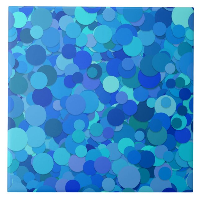 Blauer Fleck Fliese (Vorderseite)