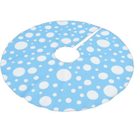 Blauer Fleckenrock Polyester Weihnachtsbaumdecke