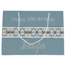 Blauer Floral Accented