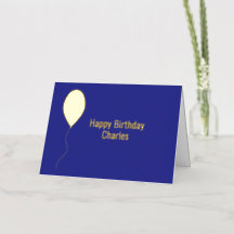 Blauer Foil Faltkarte zum Geburtstag