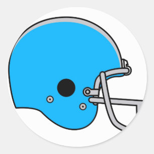 blauer Football-Helm Runder Aufkleber