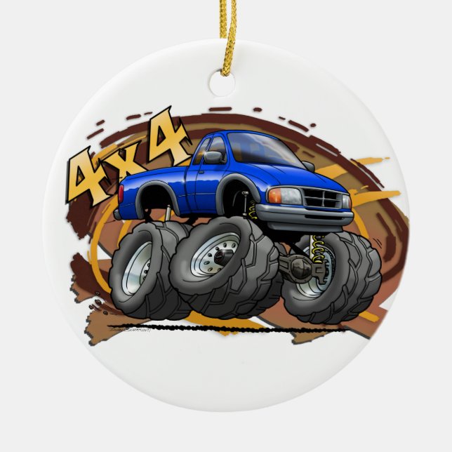 Blauer Förster Keramikornament (Vorne)