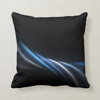 Blauer Fraktal-Plasma-Hintergrund Kissen