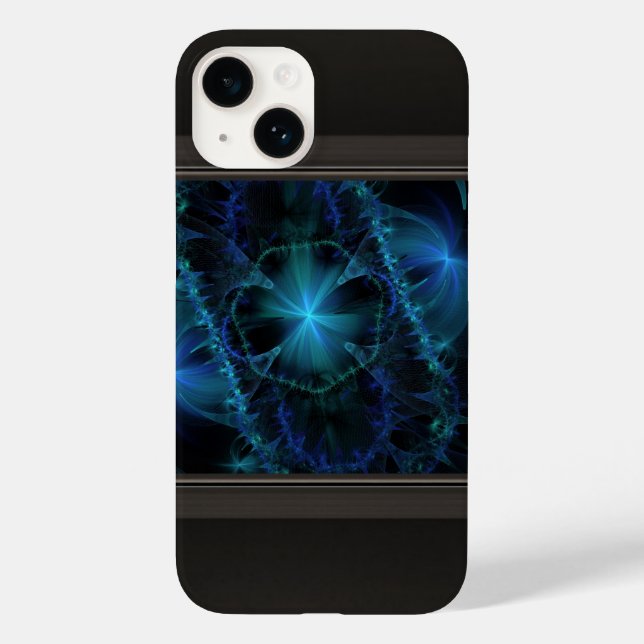 Blauer Fraktalraum  Case-Mate iPhone 14 Hülle (Rückseite)