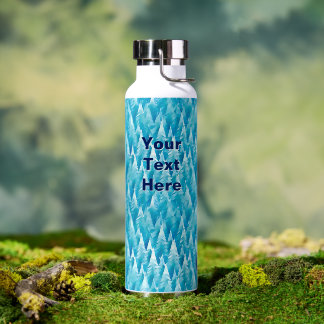 Blauer Fraktalwald-Kanülenkühler Trinkflasche