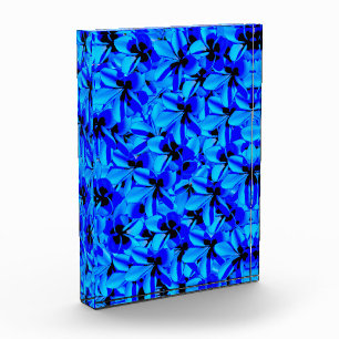 Blauer Frangipani-Blume, Fotoblock