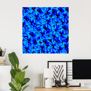 Blauer Frangipani-Blume, Poster