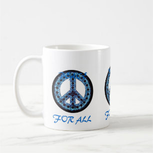 blauer Frieden für alle Tasse