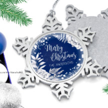 Blauer Frohe Weihnachtsweiße Blume