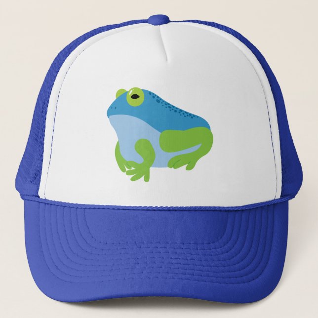 Blauer Frosch Truckerkappe (Vorderseite)