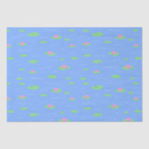Blauer Froschteig mit Lilientopapierpapier